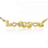 Cute Cartoon Ravie Font 18ct Gold Plated Name Necklace