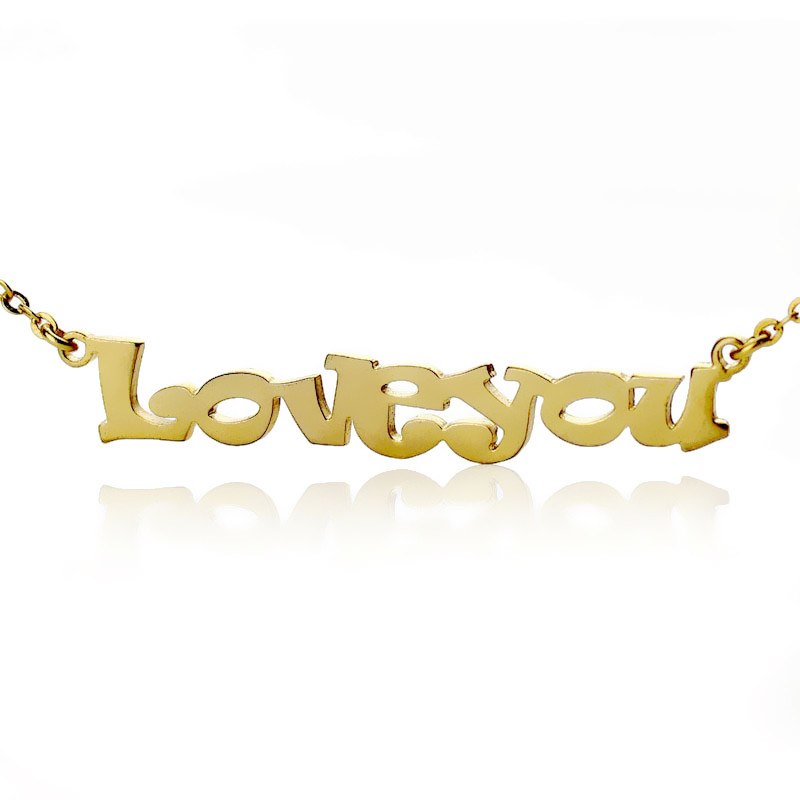 Ravie Font Personalised Name Necklace Ravie Font personalised name necklace