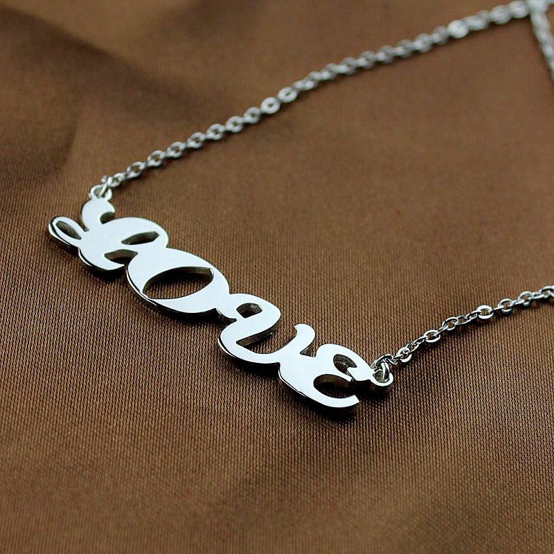 Personalised Capital Puff Font Name Necklace product image