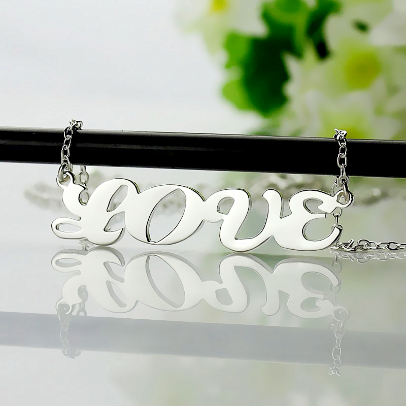 Personalised Capital Puff Font Name Necklace product image