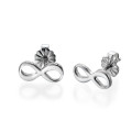 Infinity Stud Earrings with Initial Infinity stud earrings with optional initial