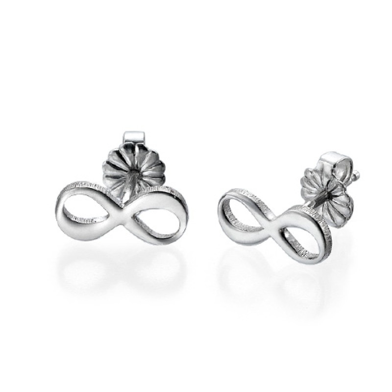Infinity Stud Earrings with Initial Infinity stud earrings with optional initial