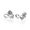 Infinity Stud Earrings with Initial Infinity stud earrings with optional initial, product view