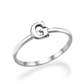 Initial Ring in Sterling Silver Sterling silver initial ring for stacking