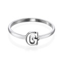 Sterling Silver Initial Ring Sterling silver initial ring for stacking