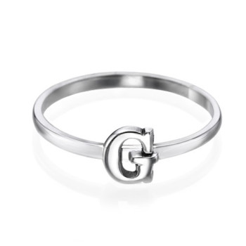 Initial Ring in Sterling Silver Initial Ring in Sterling Silver