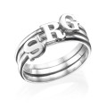 Sterling Silver Initial Stacking Ring Sterling silver initial stacking ring