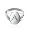 Initial Signet Ring in Sterling Silver Personalised initial signet ring