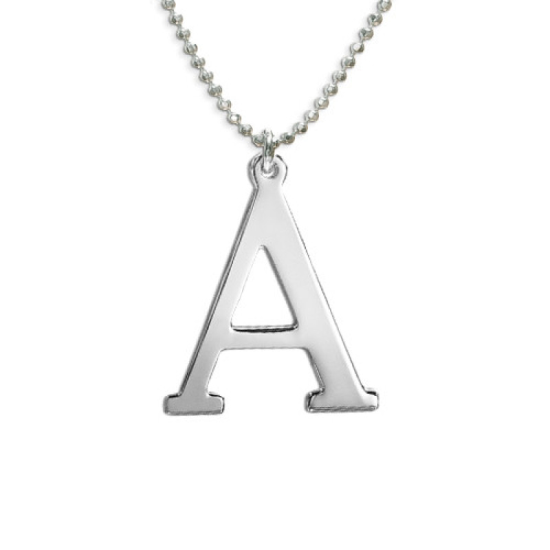 Initials Necklace in Silver Sterling silver personalised initials necklace