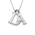 Initials Necklace in Silver Sterling silver personalised initials necklace