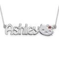 Kitten Nameplate Necklace for Girls Kitten nameplate necklace for girls