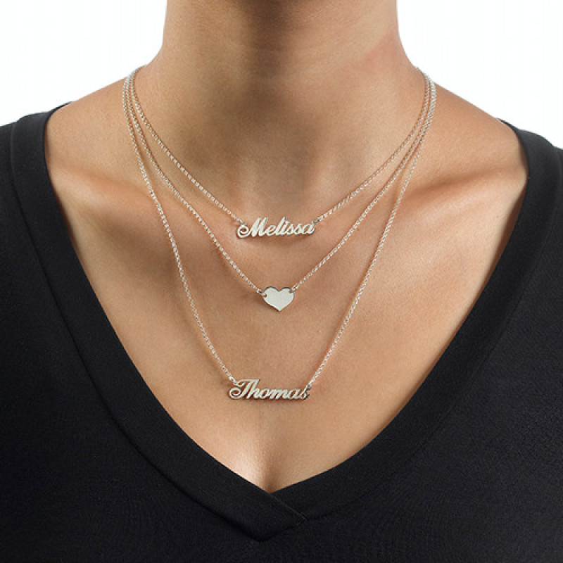 Layered personalised name necklace product image