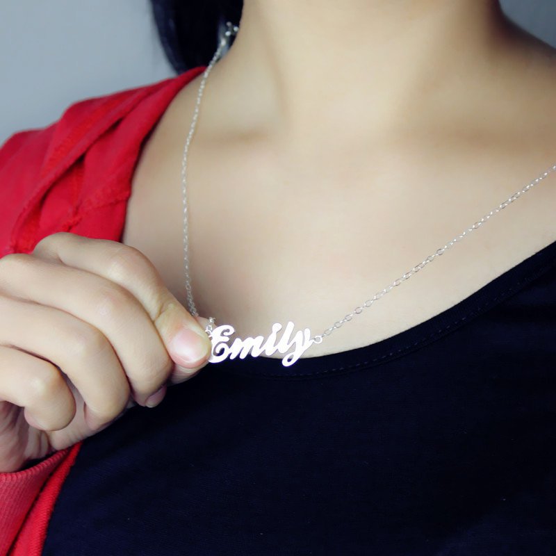 Cursive letter necklace product image