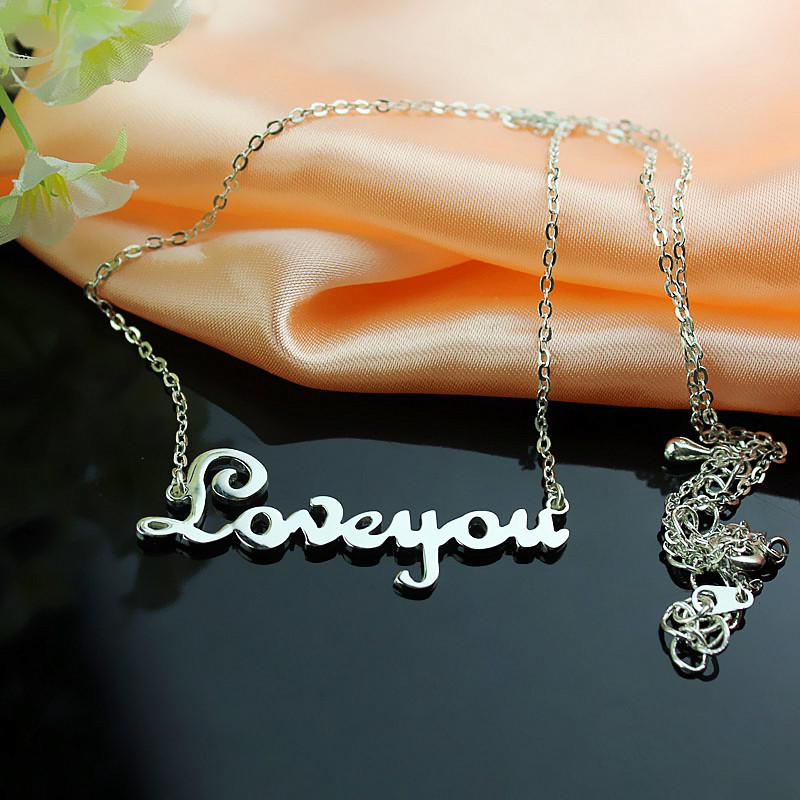 Love letter jewellery image for personalised name necklace
