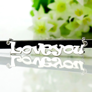 I Love You Name Necklace Sterling Silver I Love You Name Necklace Sterling Silver