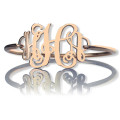 Rose Gold Monogram Initial Bangle Bracelet Rose gold monogram initial bangle bracelet