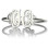 Personalised Monogram Initial Bracelet 1.25 Inch Sterling Silver