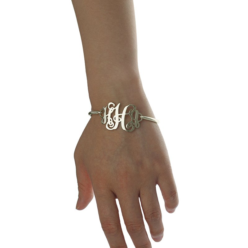 Personalised Monogram Initial Bracelet Detail Personalised monogram initial bracelet detail image