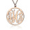 Circle Initial Monogram Necklace Rose Gold Plated