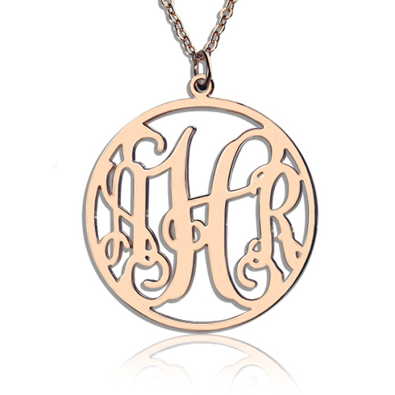 Circle Initial Monogram Necklace Circle initial monogram necklace product image