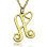 Personalised One Initial With Heart Monogram Necklace in 18ct Solid Gold
