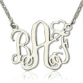 Personalised Initial Monogram Heart Necklace Personalised initial monogram necklace with Love charm