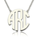 Sterling Silver Block Monogram Pendant Necklace Sterling silver block monogram pendant necklace