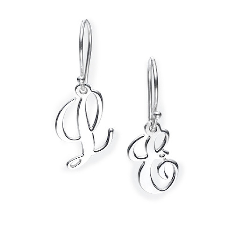 Monogram Initial Dangle Earrings Monogram initial dangle earrings