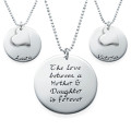 Mother Daughter Set of Three Engraved Necklaces Set of three engraved mother and daughter necklaces