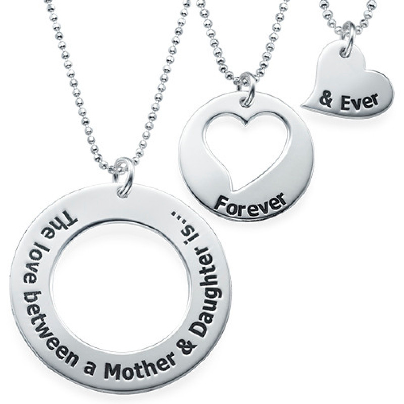 Three Generations Mother Daughter Necklace set