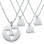 Mother and Daughter Cut Out Heart Necklace Set	