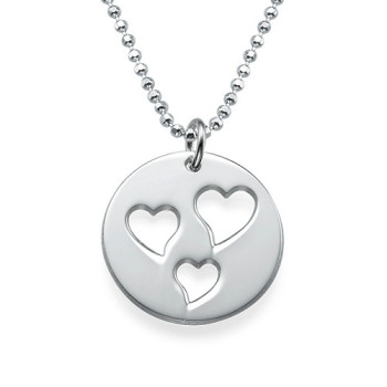 Mother and Daughter Cut Out Heart Necklace Set Mother and Daughter Cut Out Heart Necklace Set