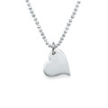 Mother and daughter cut-out heart necklace set with heart pendants