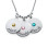 Mother's Disc and Birthstone Necklace	