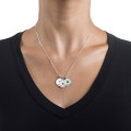 Mother's Disc and Birthstone Necklace product view