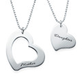 Mum Is My Heart Mother Daughter Necklaces Mum Is My Heart mother and daughter matching heart necklaces