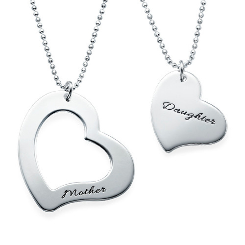 Mum Is My Heart Mother Daughter Necklaces Mum Is My Heart mother and daughter matching heart necklaces