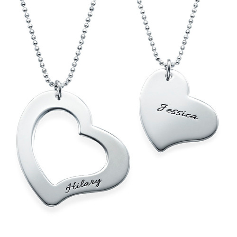 Mum Is My Heart Mother Daughter Necklaces Mum Is My Heart mother and daughter matching heart necklaces