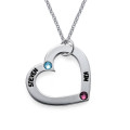 Mum's Birthstone Heart Necklace product view