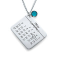 My Birthday Necklace Personalised My Birthday Necklace with date engraving