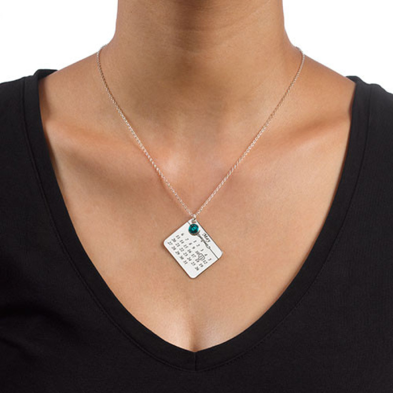 My Birthday Necklace Pendant My Birthday Necklace personalised date pendant