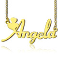 Personalised Solid Gold Heart Name Necklace Personalised solid gold Fiolex Girls Fonts heart name necklace