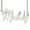 Personalised 18ct White Gold Plated Fiolex Girls Fonts Heart Name Necklace