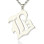 Personalised Initial Letter Charm Old English Sterling Silver