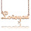 Personalised Solid Rose Gold French Font I Love You Name Necklace