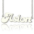 Personalised Silver Script Name Necklace Personalised silver script name necklace pendant