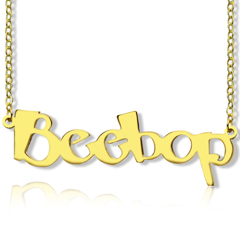 Personalised 18ct gold plated name necklace