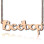 Solid Rose Gold Personalised Beetle font Letter Name Necklace