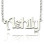 925 Sterling Silver Harrington Font Name Necklace