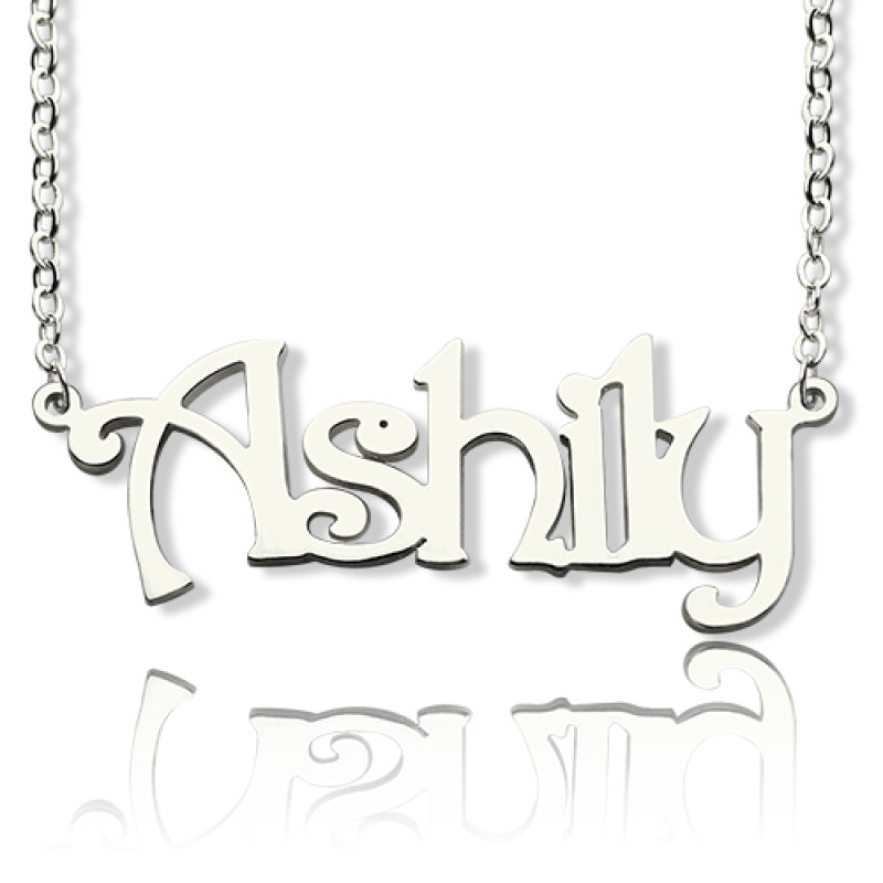 Harrington Font Personalised Name Necklace Personalised Harrington font name necklace